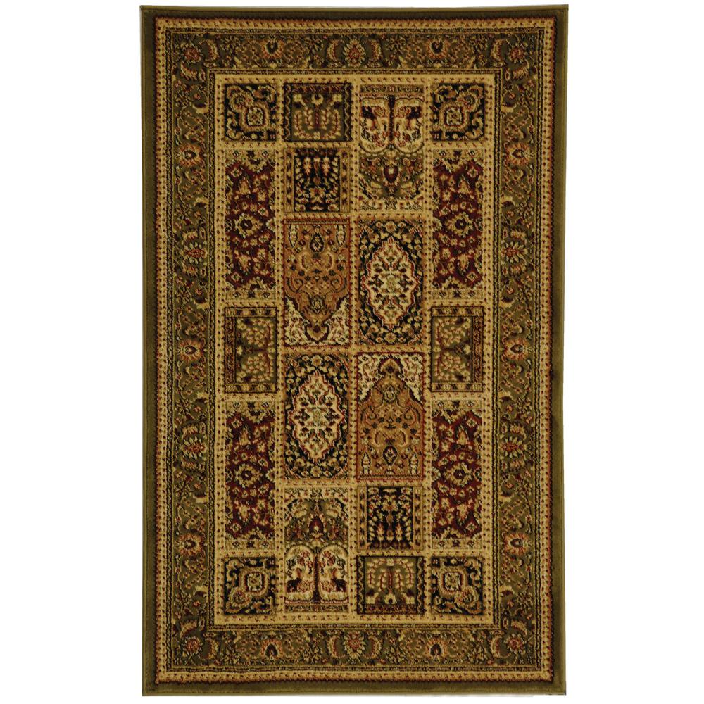 LYNDHURST, MULTI / GREEN, 3'-3" X 5'-3", Area Rug