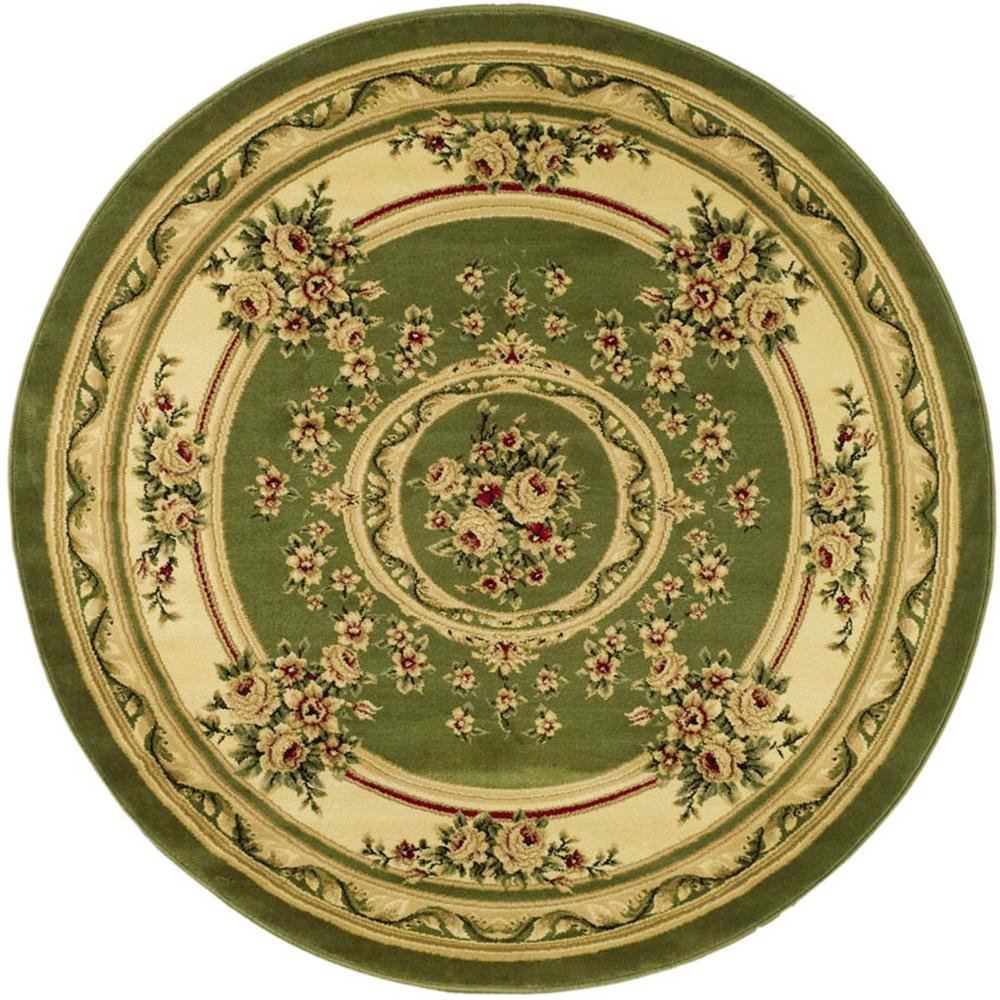 LYNDHURST, SAGE / IVORY, 5'-3" X 5'-3" Round, Area Rug, LNH218B-5R
