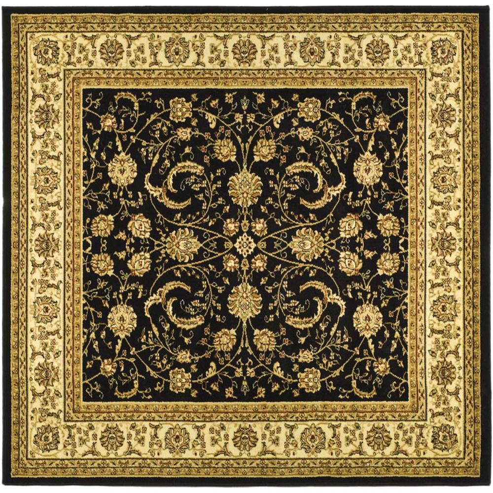 LYNDHURST, BLACK / IVORY, 6' X 6' Square, Area Rug, LNH219A-6SQ