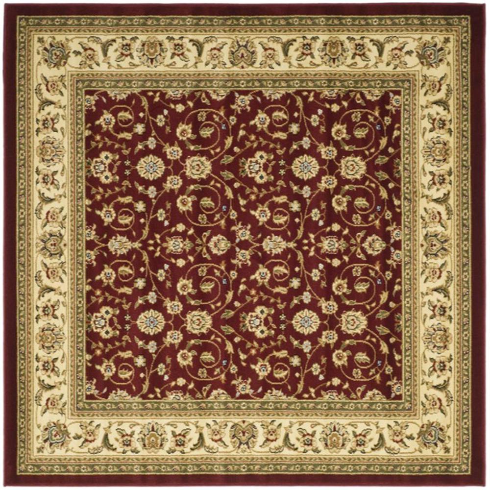 LYNDHURST, RED / IVORY, 6' X 6' Square, Area Rug, LNH312A-6SQ
