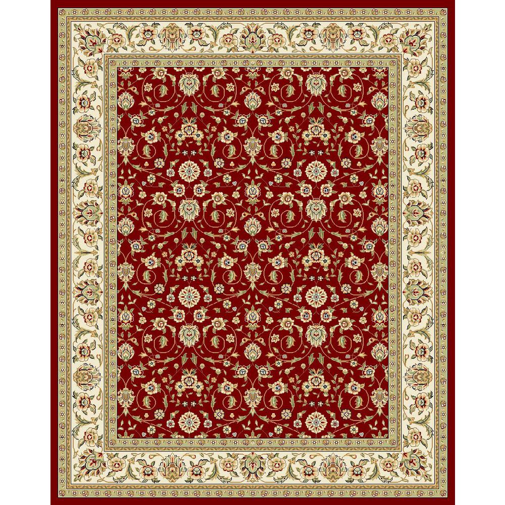 LYNDHURST, RED / IVORY, 11' X 15', Area Rug