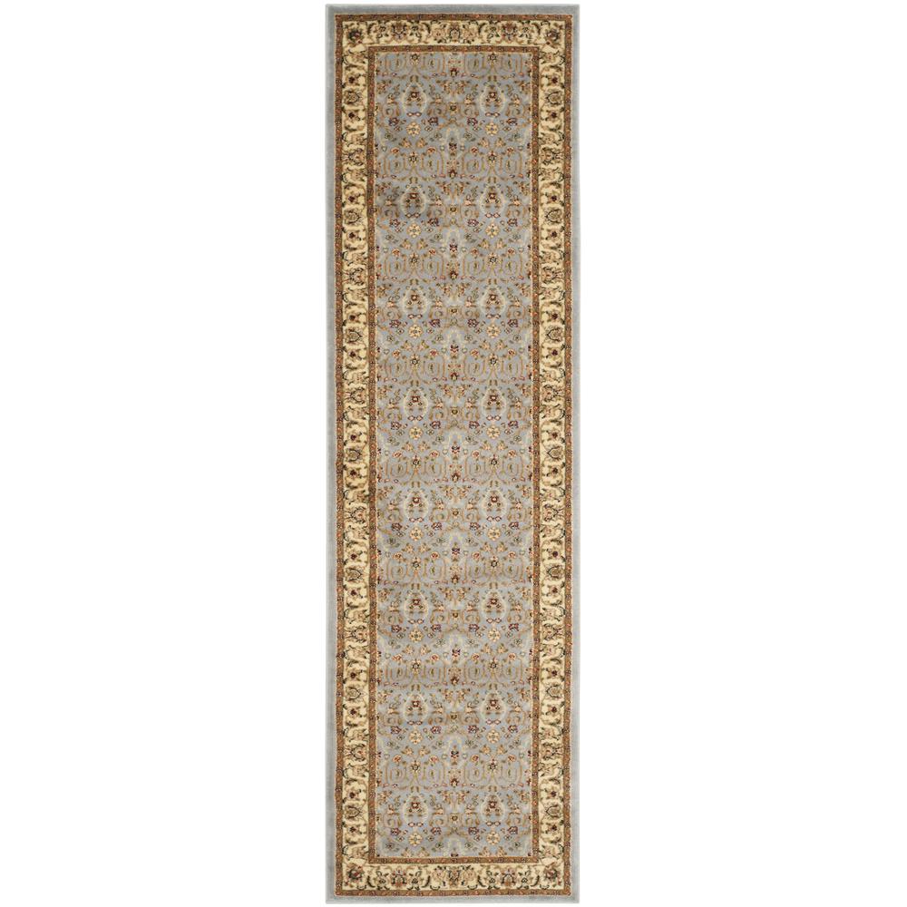LYNDHURST, LIGHT BLUE / IVORY, 2'-3" X 12', Area Rug