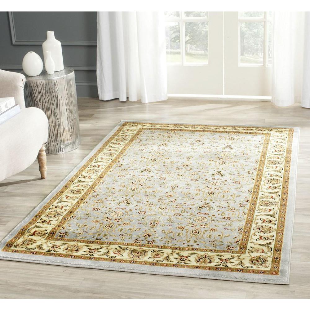 LYNDHURST, LIGHT BLUE / IVORY, 10' X 14', Area Rug