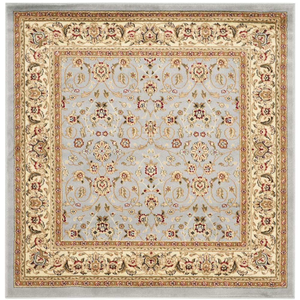 LYNDHURST, LIGHT BLUE / IVORY, 5' X 5' Square, Area Rug