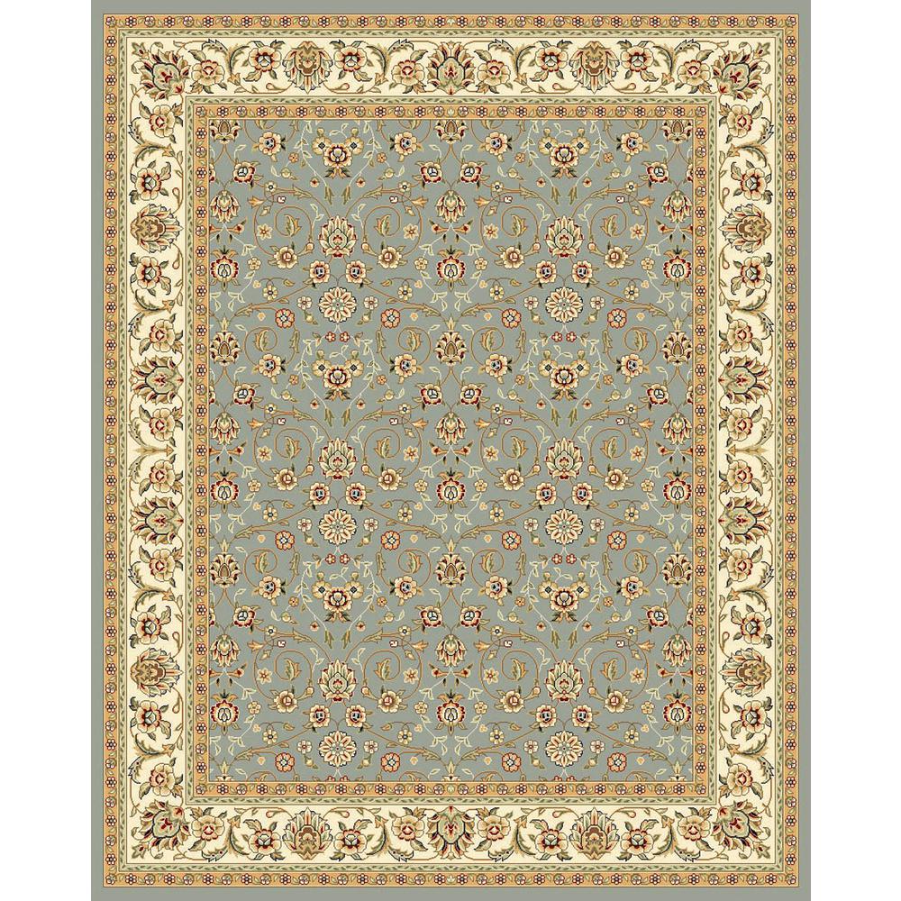 LYNDHURST, LIGHT BLUE / IVORY, 8' X 11', Area Rug