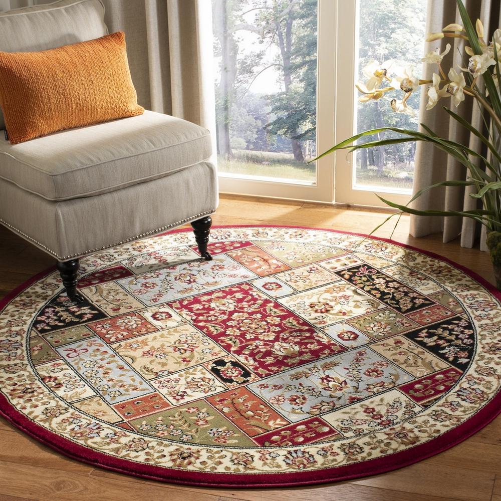 LYNDHURST, MULTI / IVORY, 10' X 10' Round, Area Rug