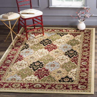 LYNDHURST, MULTI / RED, 4' X 6', Area Rug, LNH320A-4