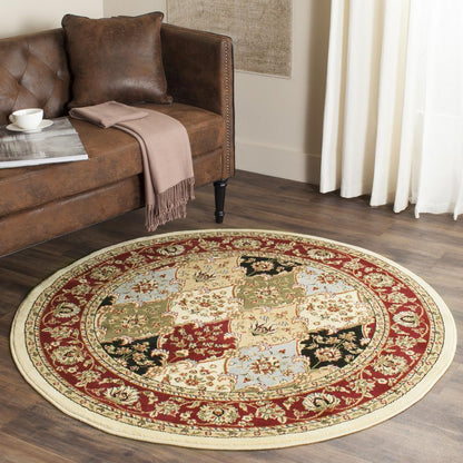 LYNDHURST, MULTI / RED, 8' X 8' Round, Area Rug, LNH320A-8R