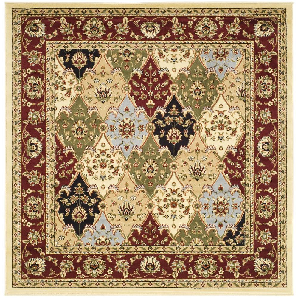 LYNDHURST, MULTI / RED, 6' X 6' Square, Area Rug, LNH320A-6SQ