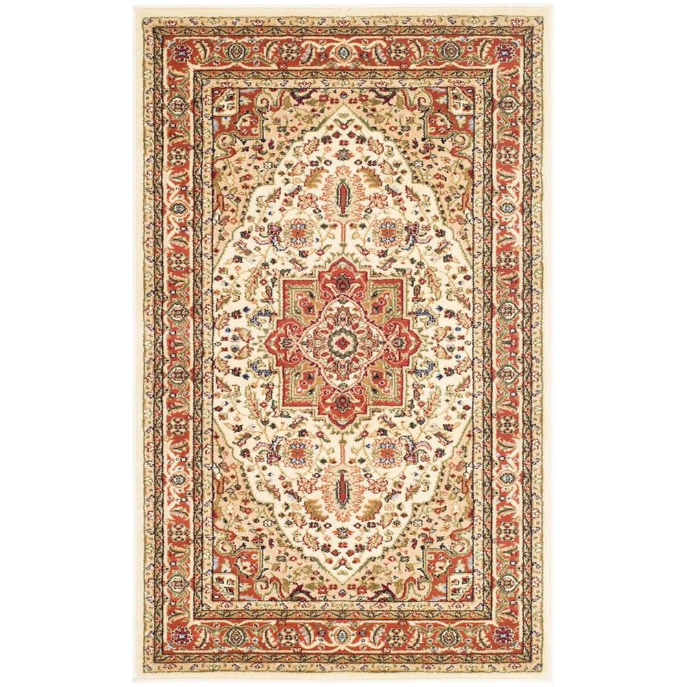 LYNDHURST, IVORY / RUST, 3'-3" X 5'-3", Area Rug, LNH330R-3