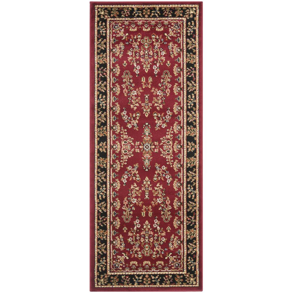 LYNDHURST, Red / Black, 2'-3" X 6', Area Rug
