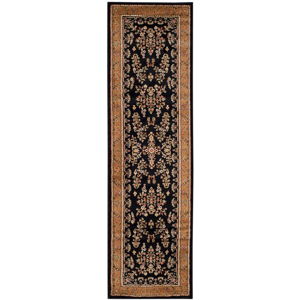 LYNDHURST, BLACK / TAN, 2'-3" X 8', Area Rug