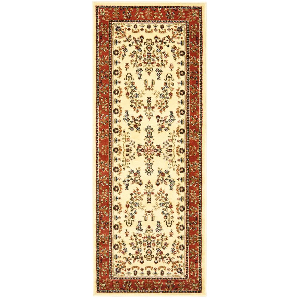 LYNDHURST, IVORY / RUST, 2'-3" X 12', Area Rug, LNH331R-212