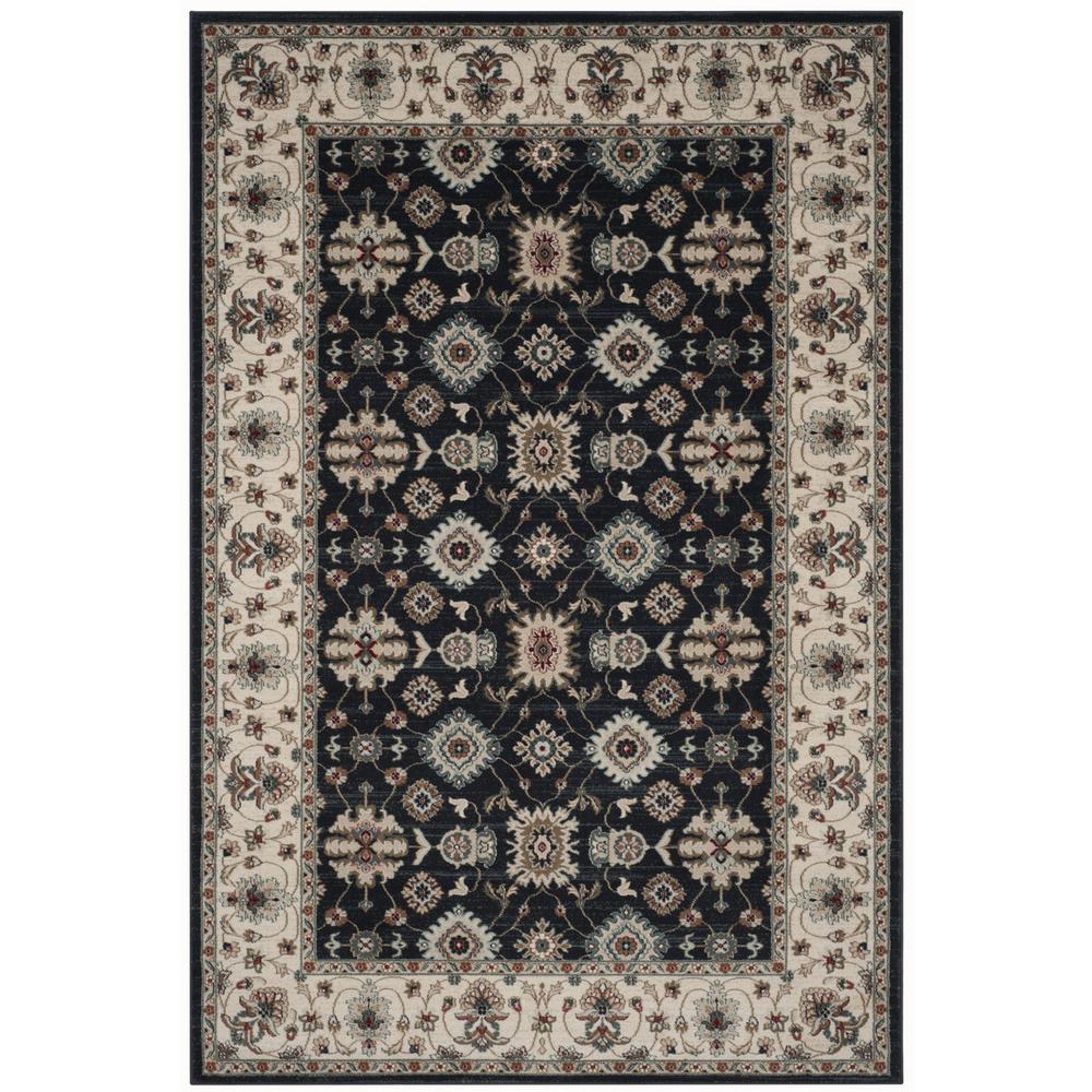 LYNDHURST, NAVY / CREME, 6' X 9', Area Rug