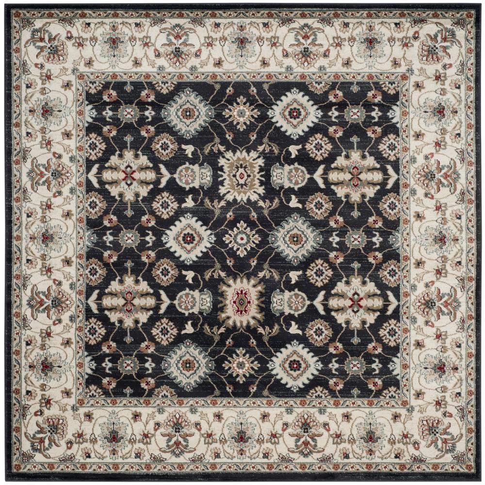 LYNDHURST, NAVY / CREME, 7' X 7' Square, Area Rug