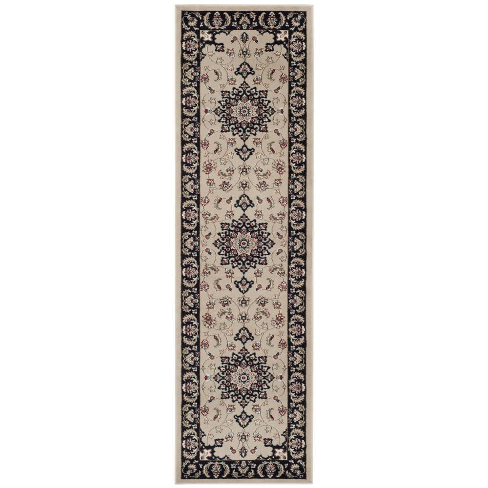 LYNDHURST, CREAM / ANTHRACITE, 2'-3" X 8', Area Rug