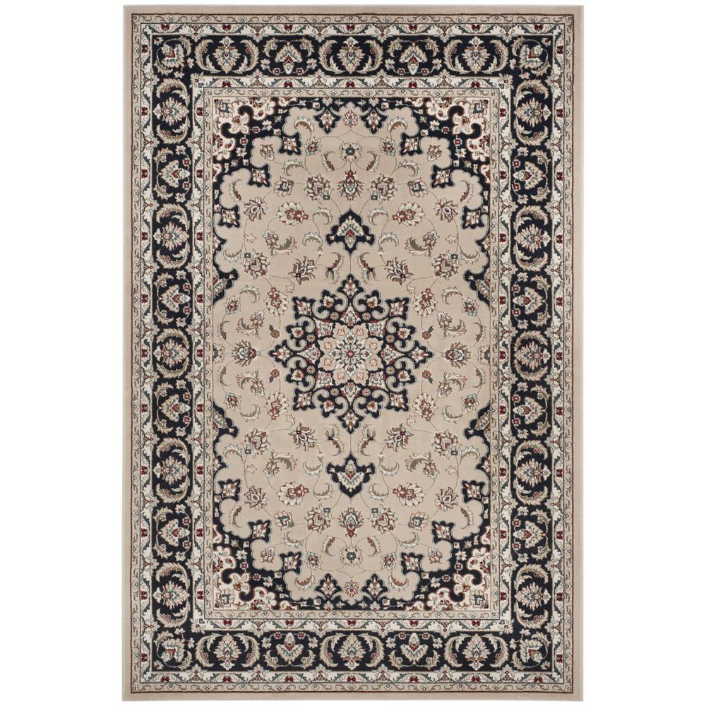 LYNDHURST, CREAM / ANTHRACITE, 8' X 10', Area Rug
