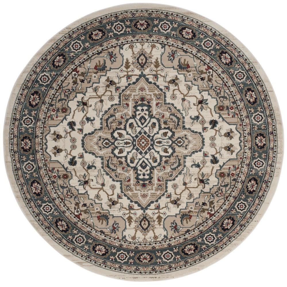 LYNDHURST, CREAM / BEIGE, 7' X 7' Round, Area Rug