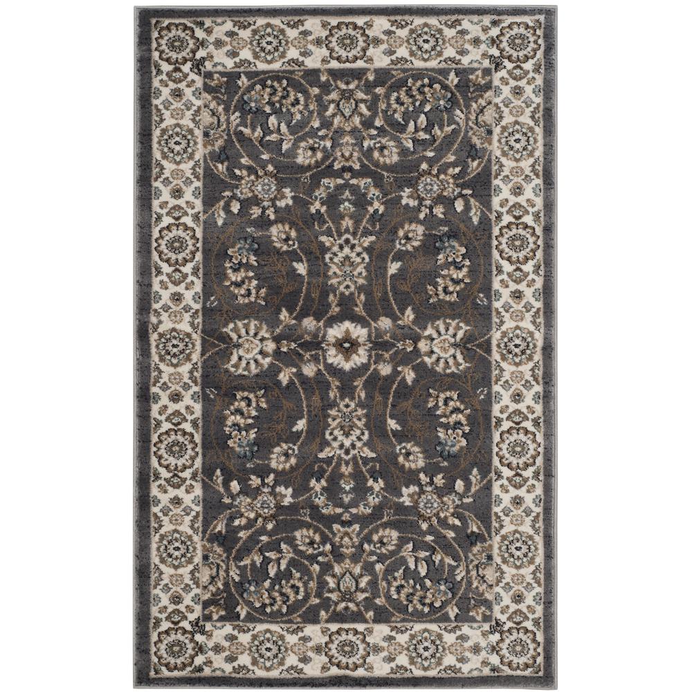 LYNDHURST, Grey / Cream, 3'-3" X 5'-3", Area Rug