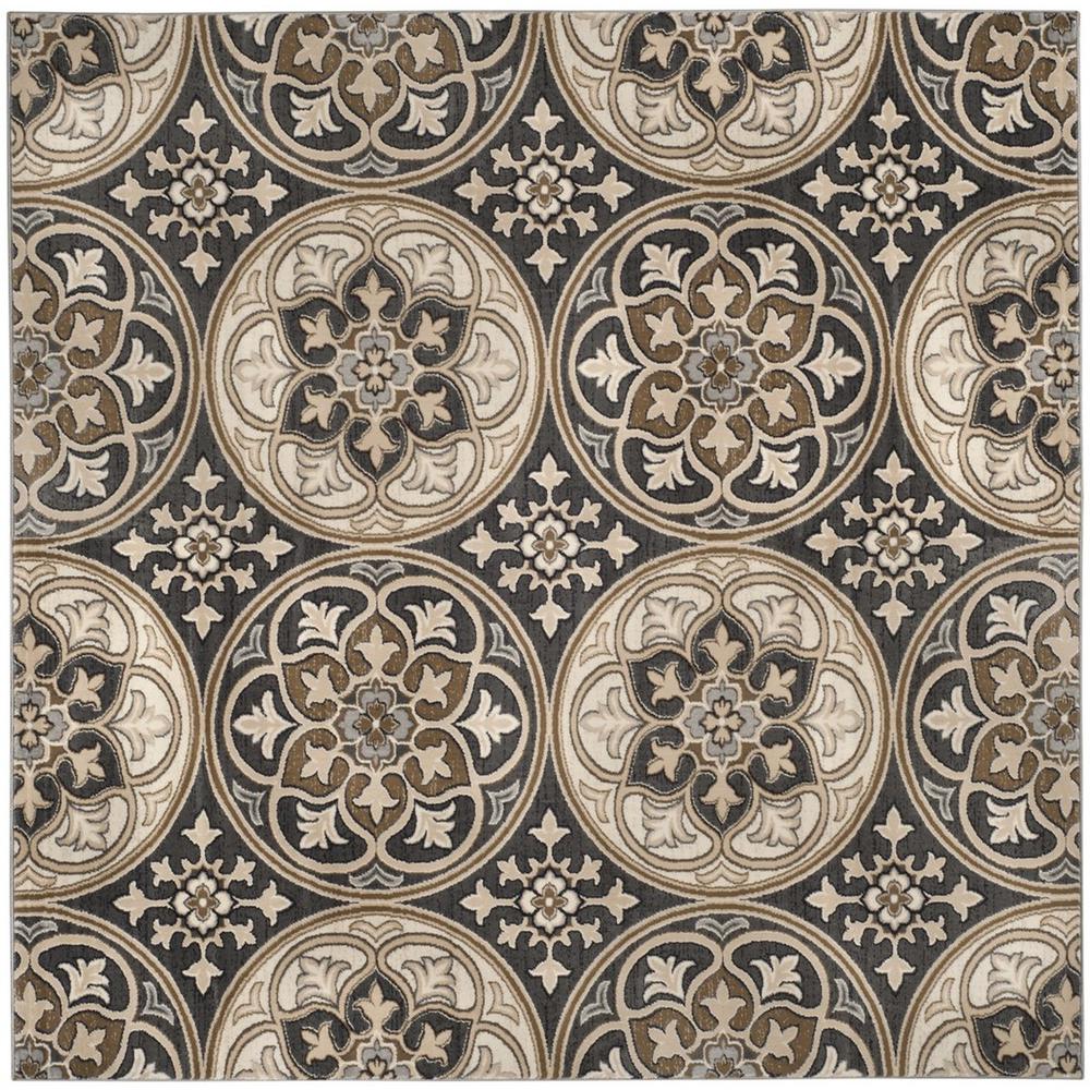 LYNDHURST, LIGHT GREY / BEIGE, 8' X 8' Square, Area Rug