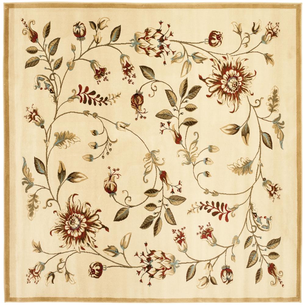 LYNDHURST, IVORY / MULTI, 6'-7" X 6'-7" Square, Area Rug, LNH552-1291-7SQ
