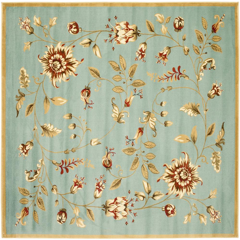 LYNDHURST, BLUE / MULTI, 6'-7" X 6'-7" Square, Area Rug