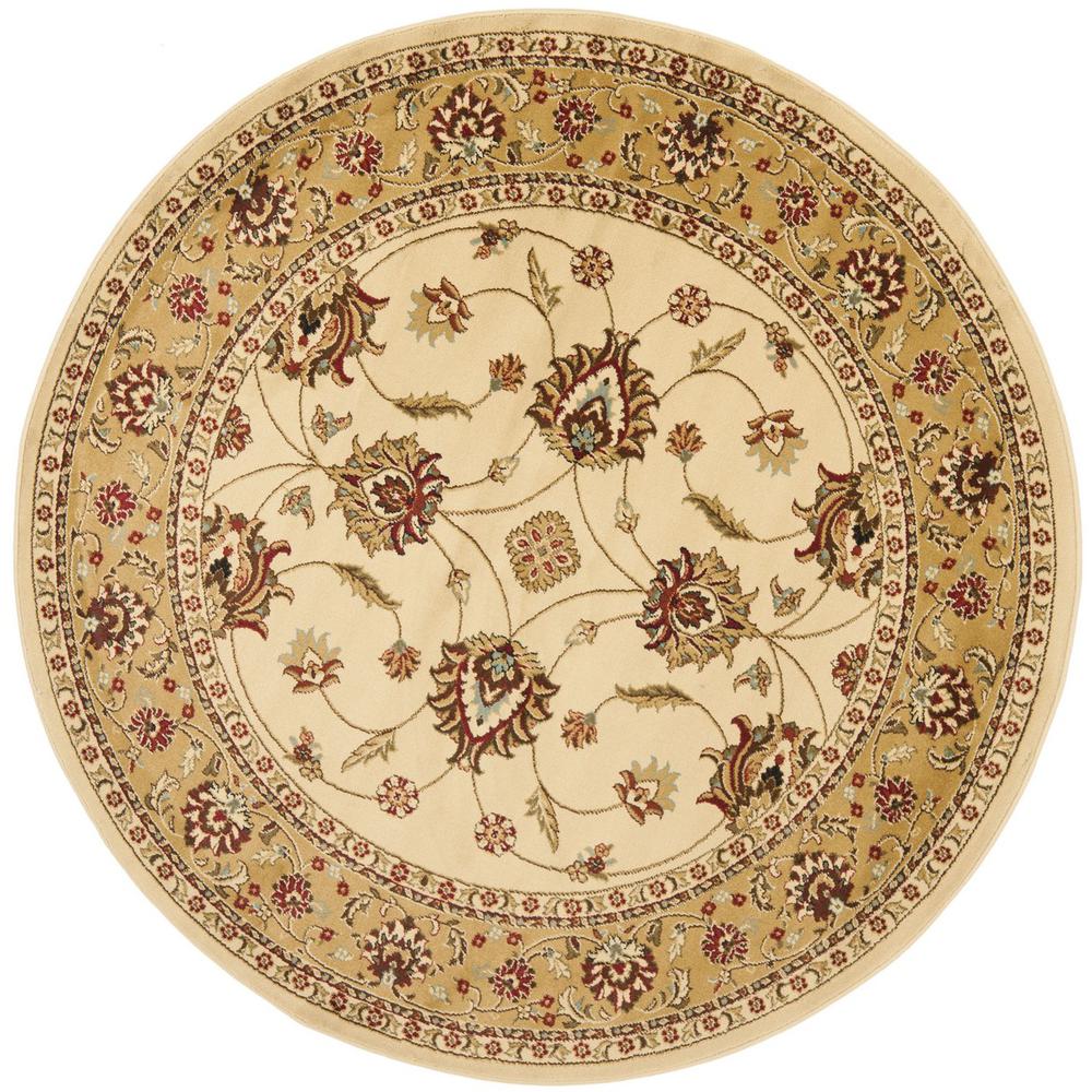 LYNDHURST, IVORY / BEIGE, 5'-3" X 5'-3" Round, Area Rug
