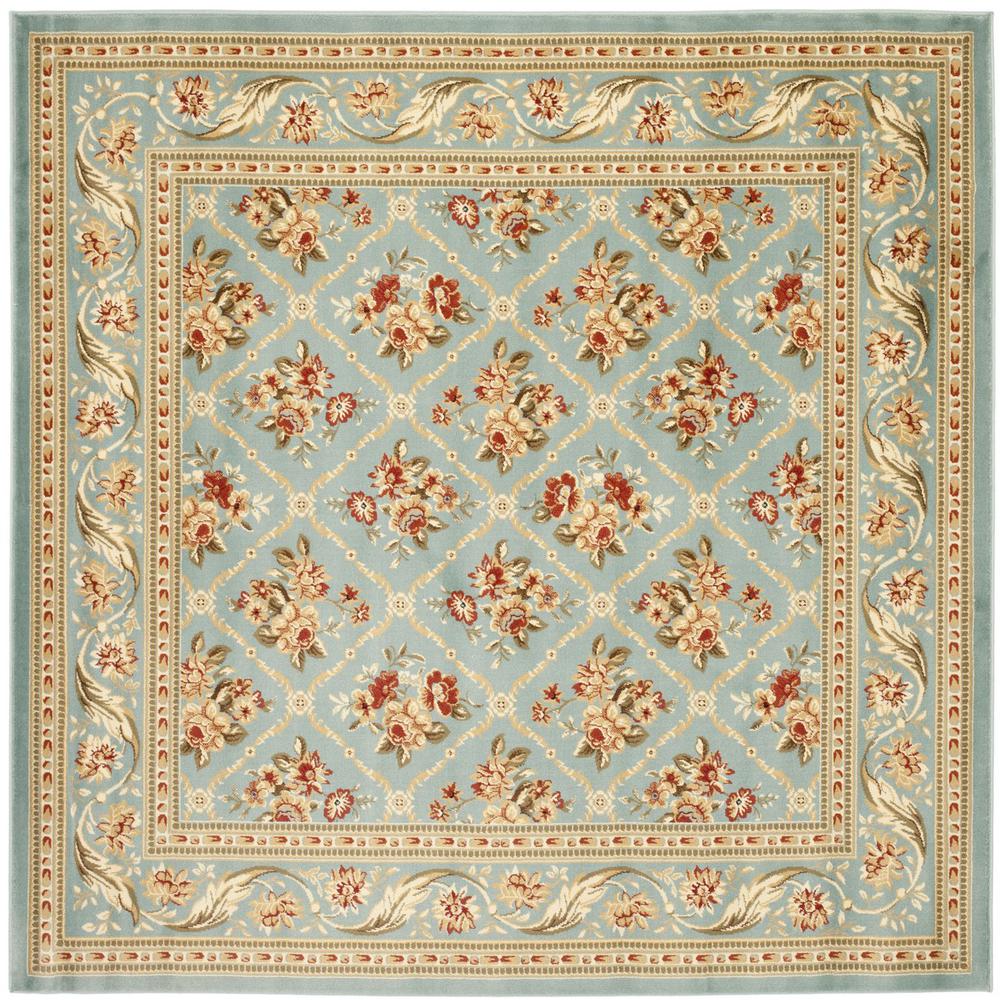 LYNDHURST, BLUE / BLUE, 6'-7" X 6'-7" Square, Area Rug, LNH556-6565-7SQ