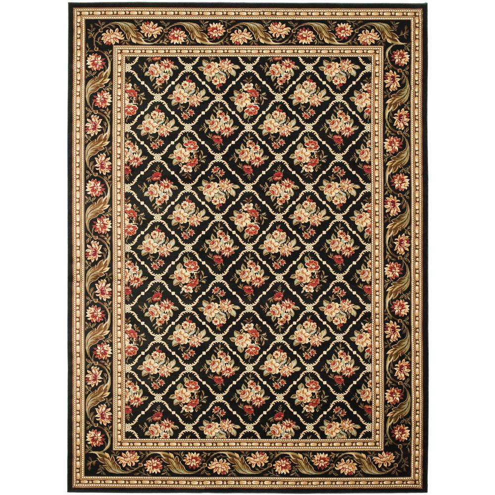 LYNDHURST, BLACK / BLACK, 8' X 11', Area Rug