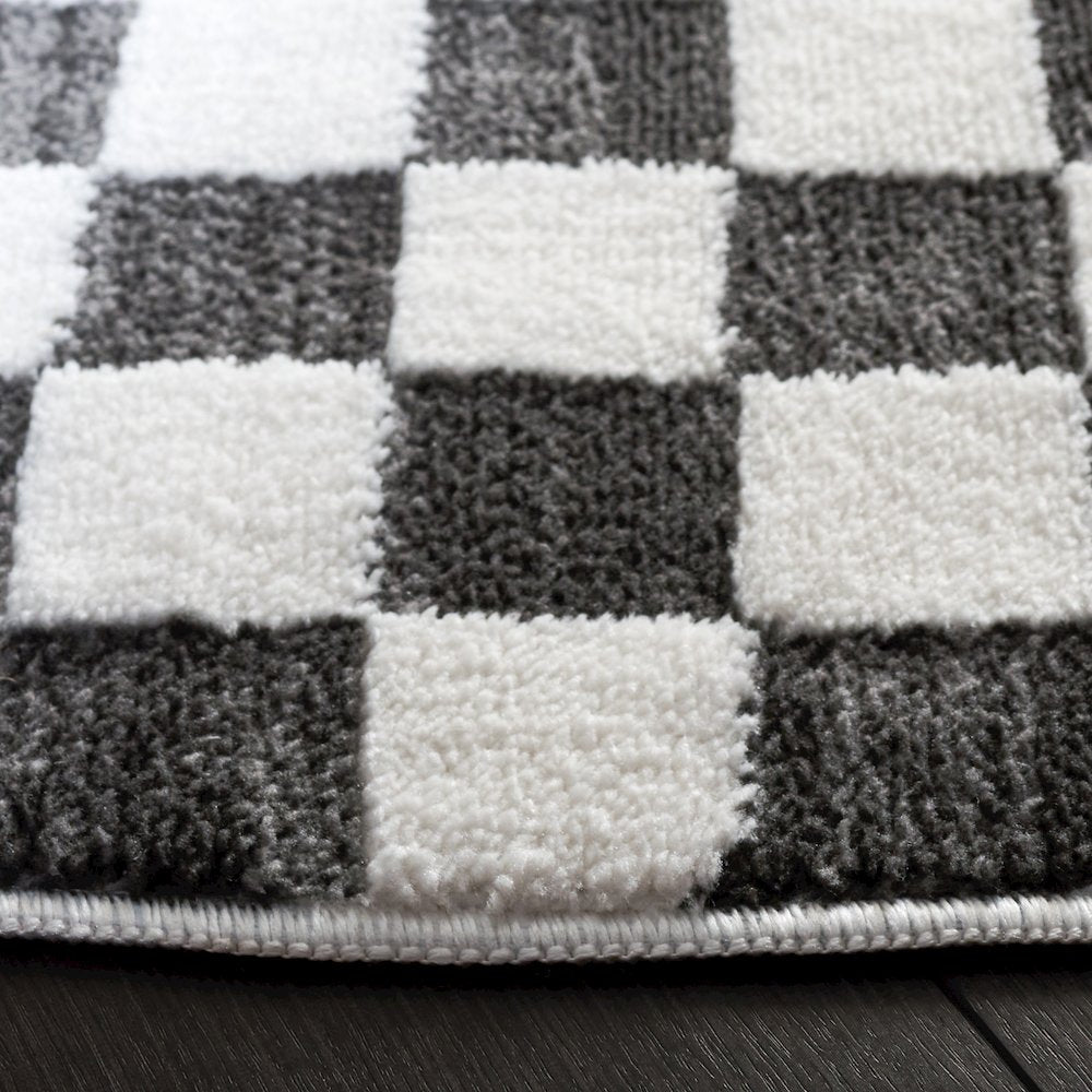 Safavieh Lunara Checkerboard Rug - Black / Ivory - 6'-7" x 6'-7"