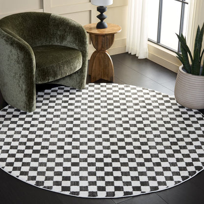 Safavieh Lunara Checkerboard Rug - Black / Ivory - 6'-7" x 6'-7"