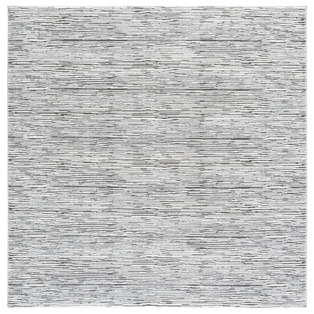 Safavieh Lunara Striated Line Rug - Grey / Ivory - 6'-7" x 6'-7"