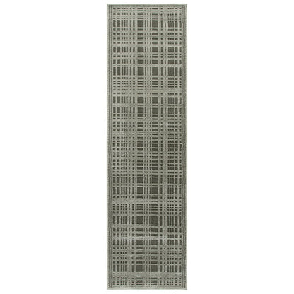 Safavieh Lunara Plaid Bordered Rug - Green / Ivory - 2'-2" x 8'-0"