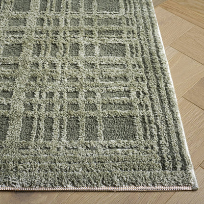 Safavieh Lunara Plaid Bordered Rug - Green / Ivory - 2'-2" x 8'-0"