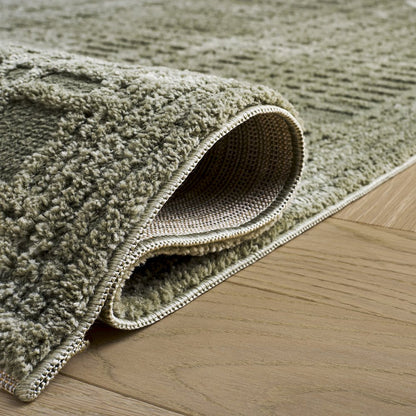 Safavieh Lunara Plaid Bordered Rug - Green / Ivory - 2'-2" x 8'-0"