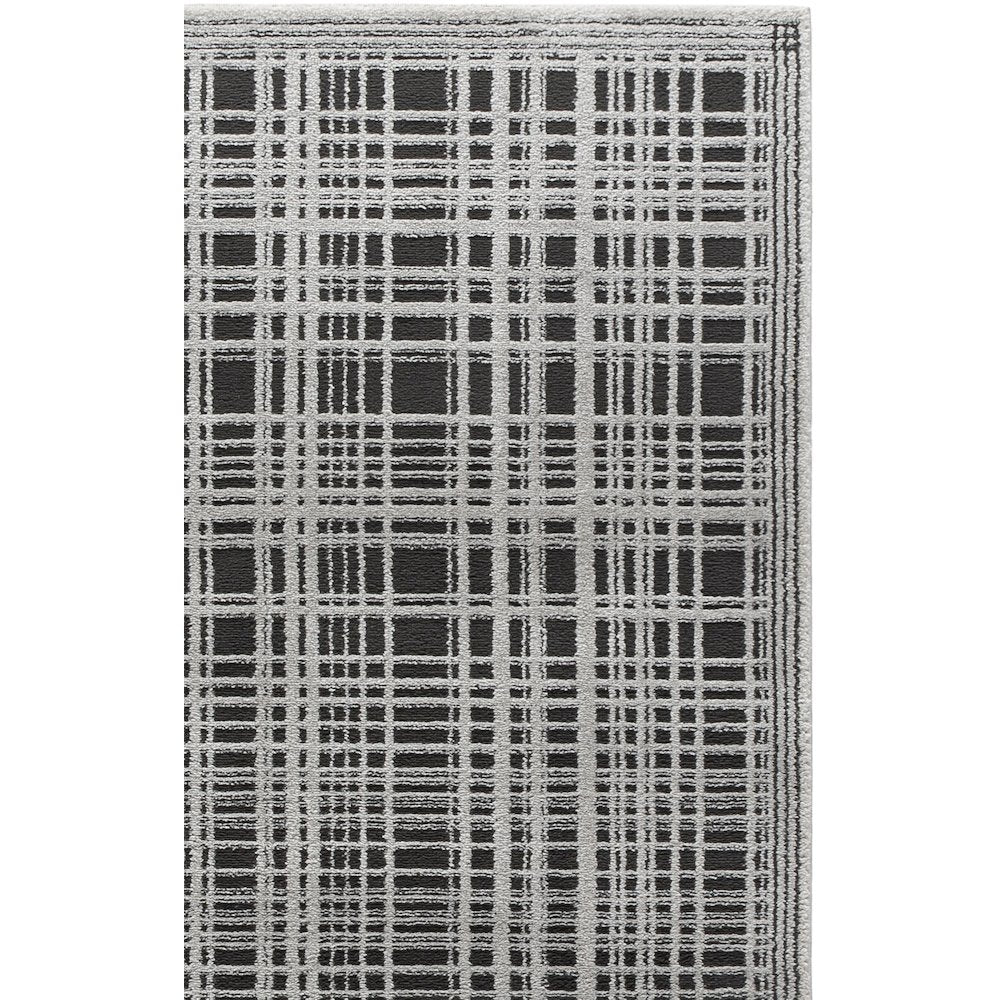 Safavieh Lunara Plaid Bordered Rug - Black / Ivory - 5'-3" x 7'-6"