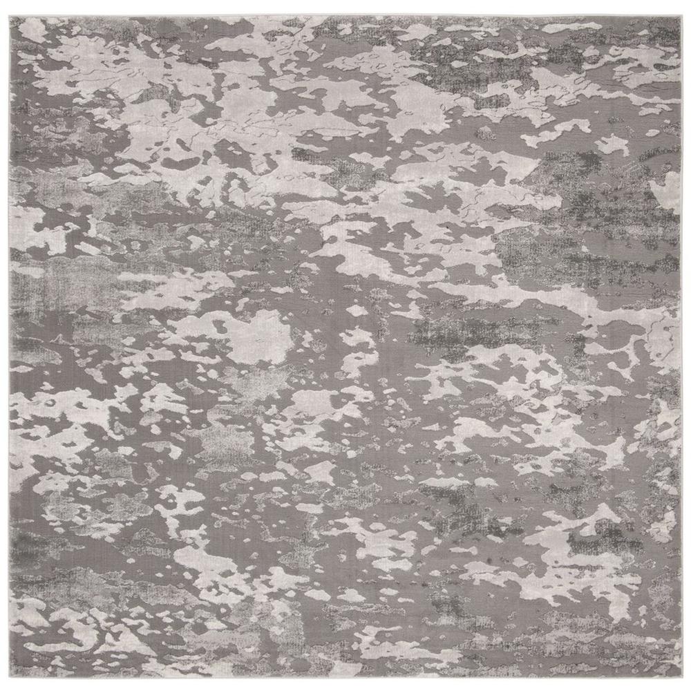 LUREX 100, GREY / LIGHT GREY, 6'-7" X 6'-7" Square, Area Rug