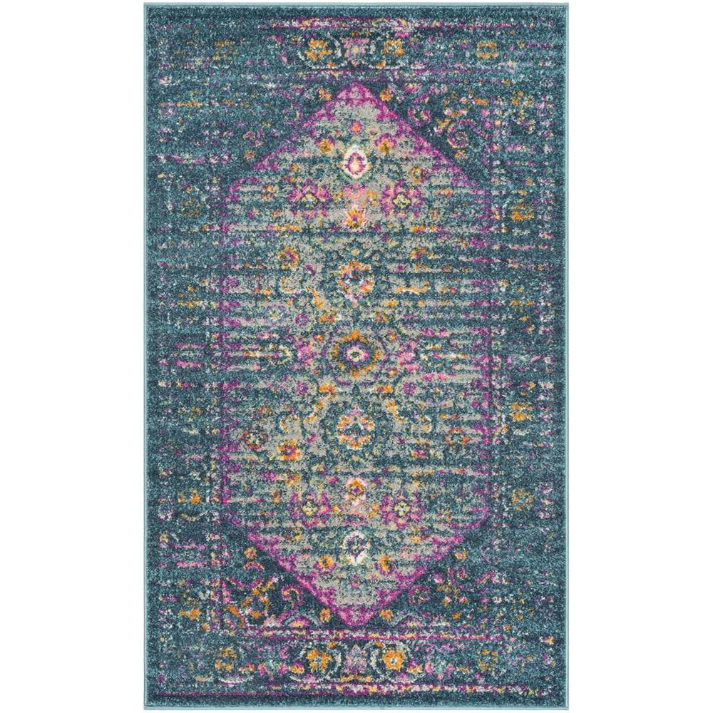 MADISON, BLUE / FUCHSIA, 3' X 5', Area Rug, MAD122C-3