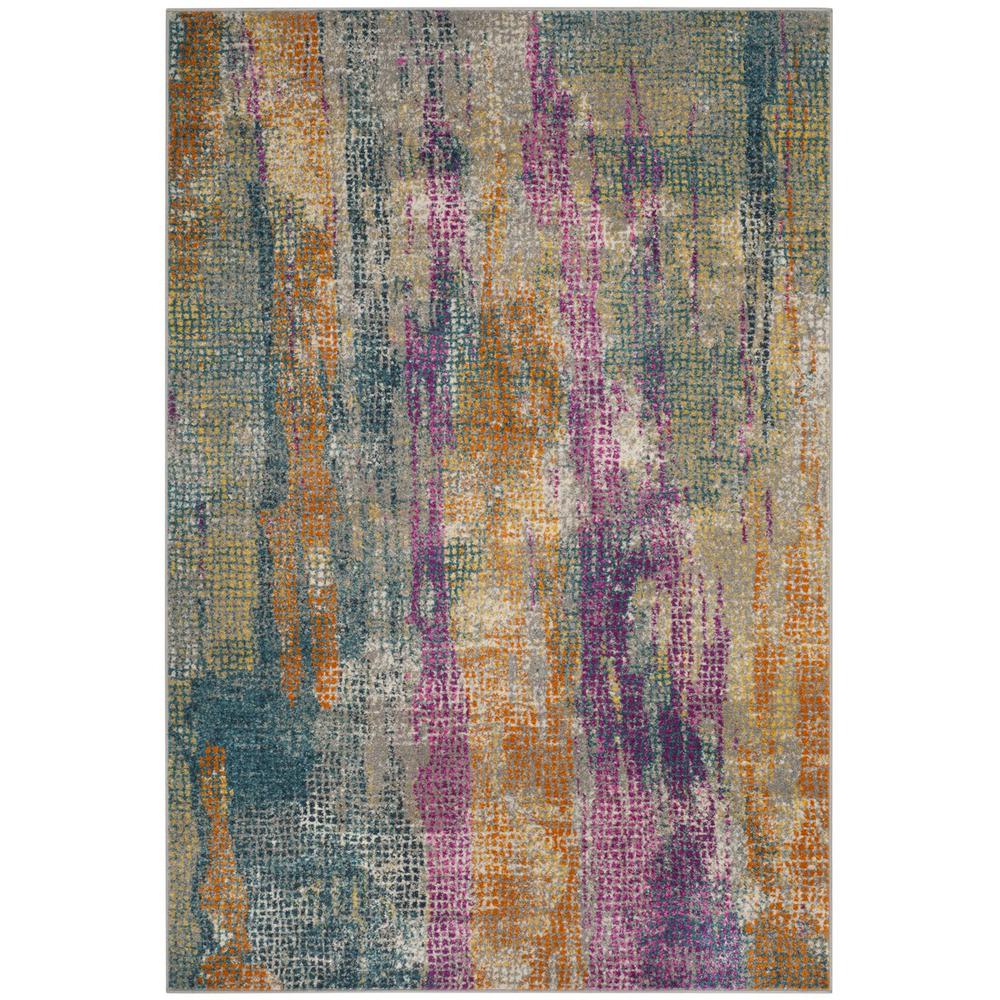 MADISON, BLUE / FUCHSIA, 4' X 6', Area Rug, MAD123C-4