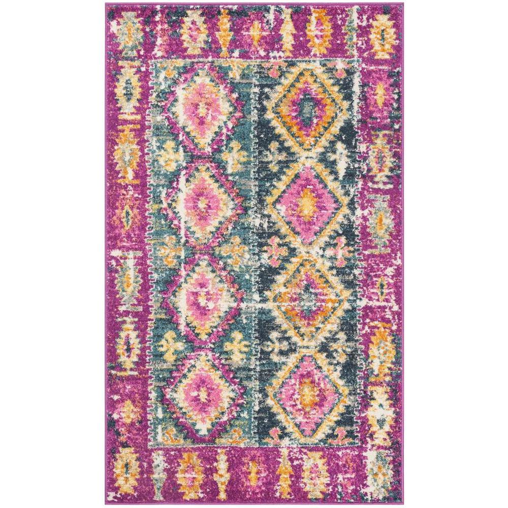 MADISON, FUCHSIA / BLUE, 3' X 5', Area Rug, MAD129F-3