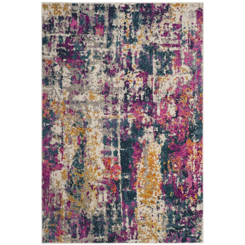 MADISON, IVORY / BLUE, 5'-1" X 7'-6", Area Rug