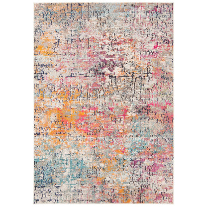 Madison Distressed Abstract Rug - Grey / Pink - 4'-0" x 6'-0"