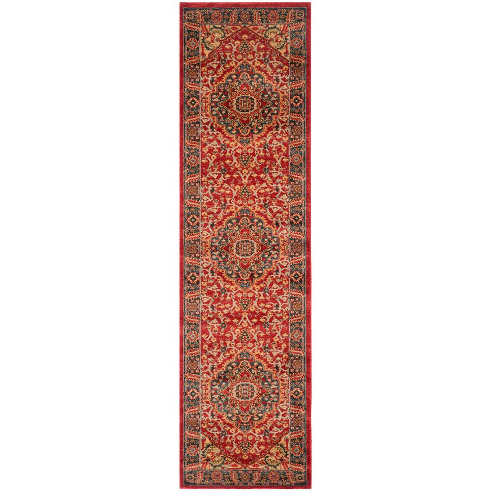 MAHAL, NAVY / RED, 2'-2" X 8', Area Rug, MAH621C-28