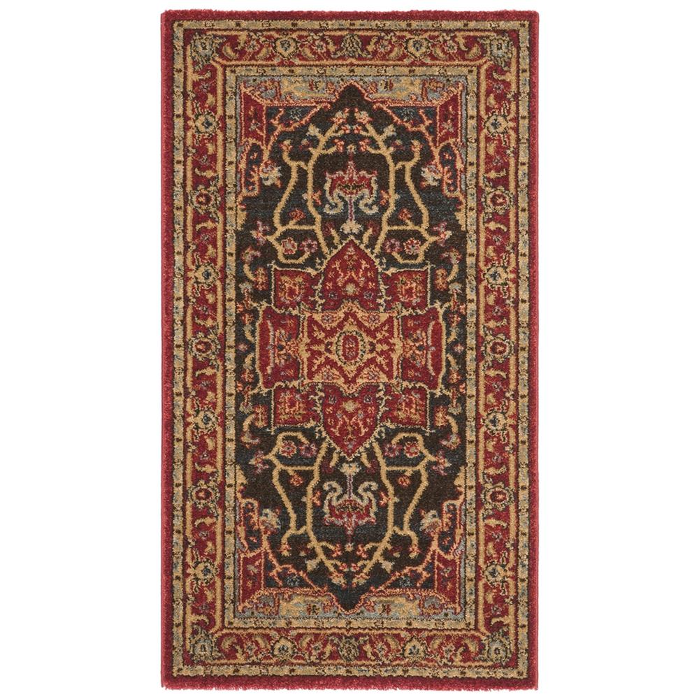 MAHAL, RED / RED, 2'-2" X 4', Area Rug