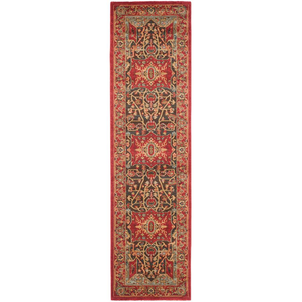 MAHAL, RED / RED, 2'-2" X 8', Area Rug