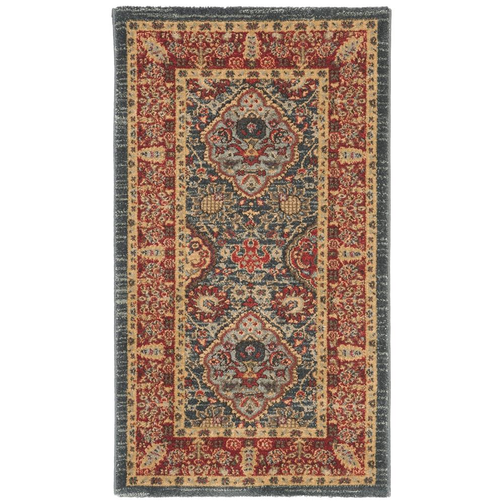 MAHAL, NAVY / RED, 2'-2" X 4', Area Rug