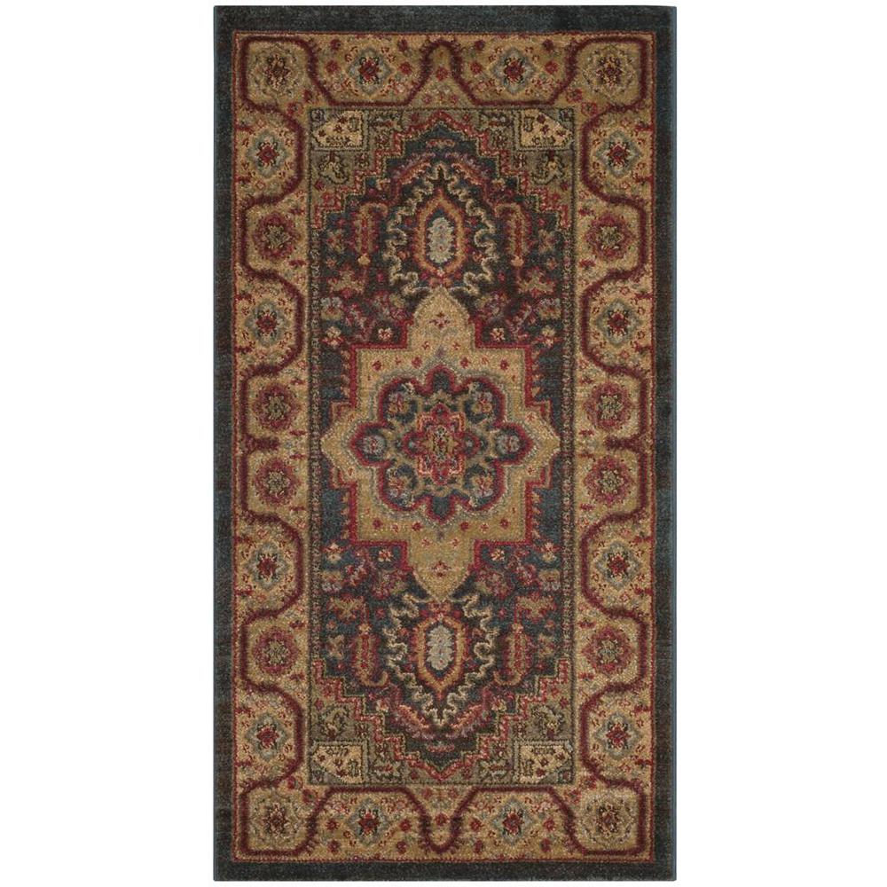 MAHAL, NAVY / NATURAL, 2'-2" X 4', Area Rug, MAH656E-24