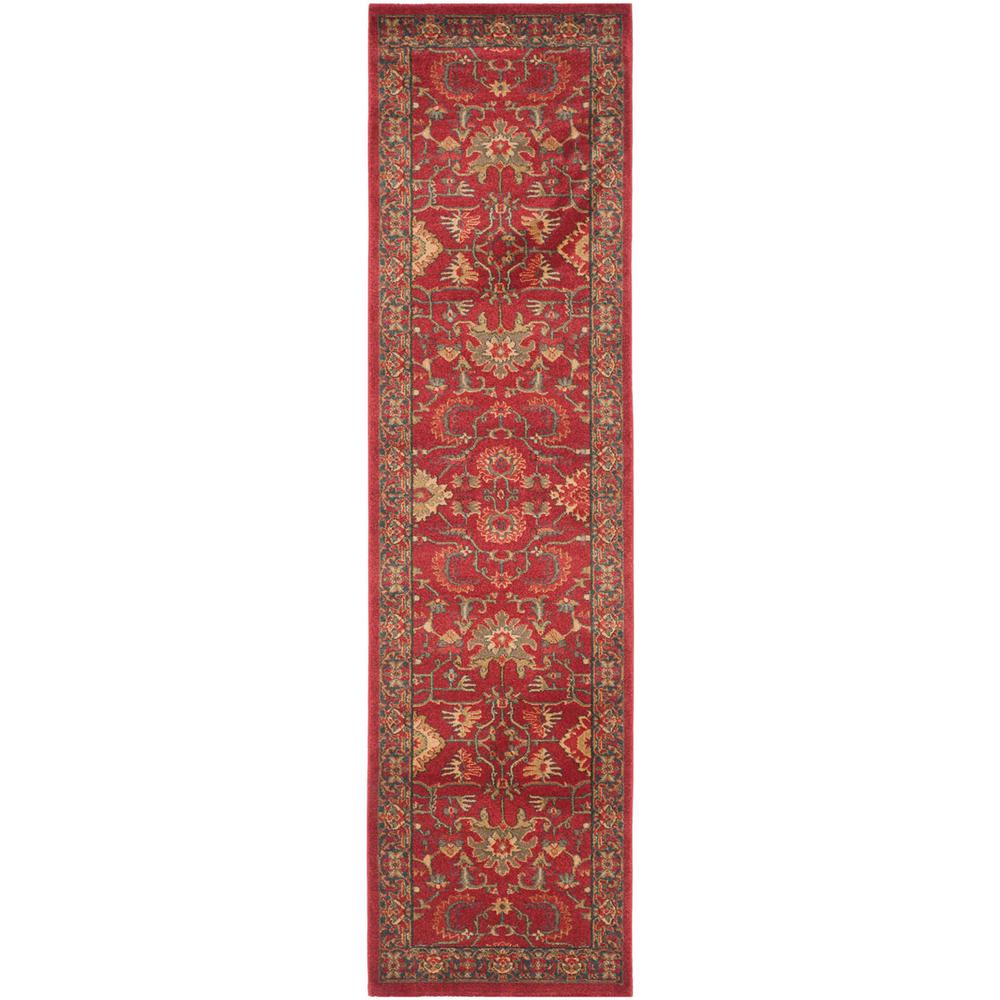 MAHAL, RED / NAVY, 2'-2" X 8', Area Rug