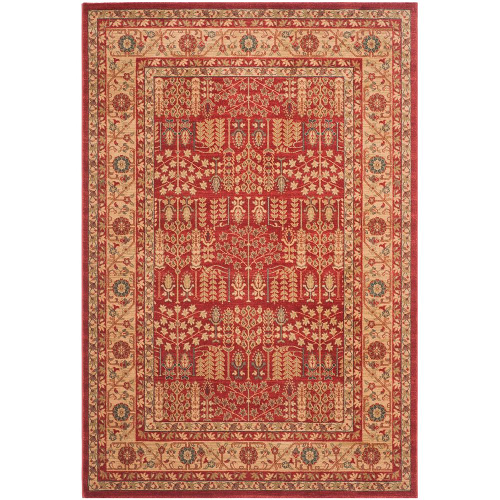 MAHAL, RED / NATURAL, 6'-7" X 9'-2", Area Rug, MAH697A-6
