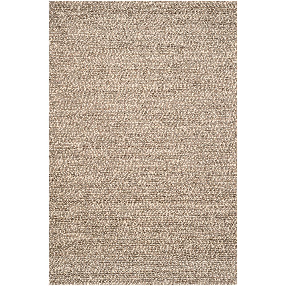 MANHATTAN, GREY / BROWN, 6' X 9', Area Rug